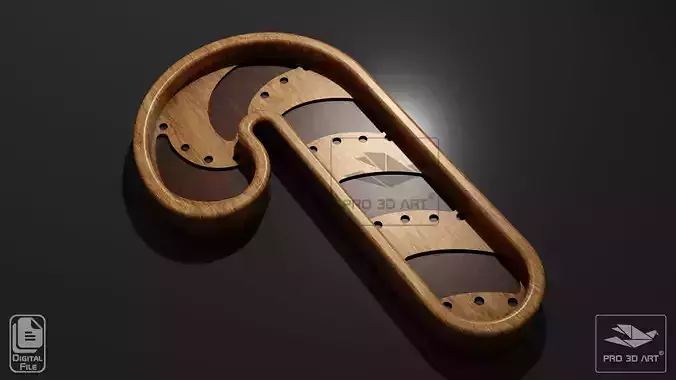 Candy Cane Tray - CNC Files for Wood