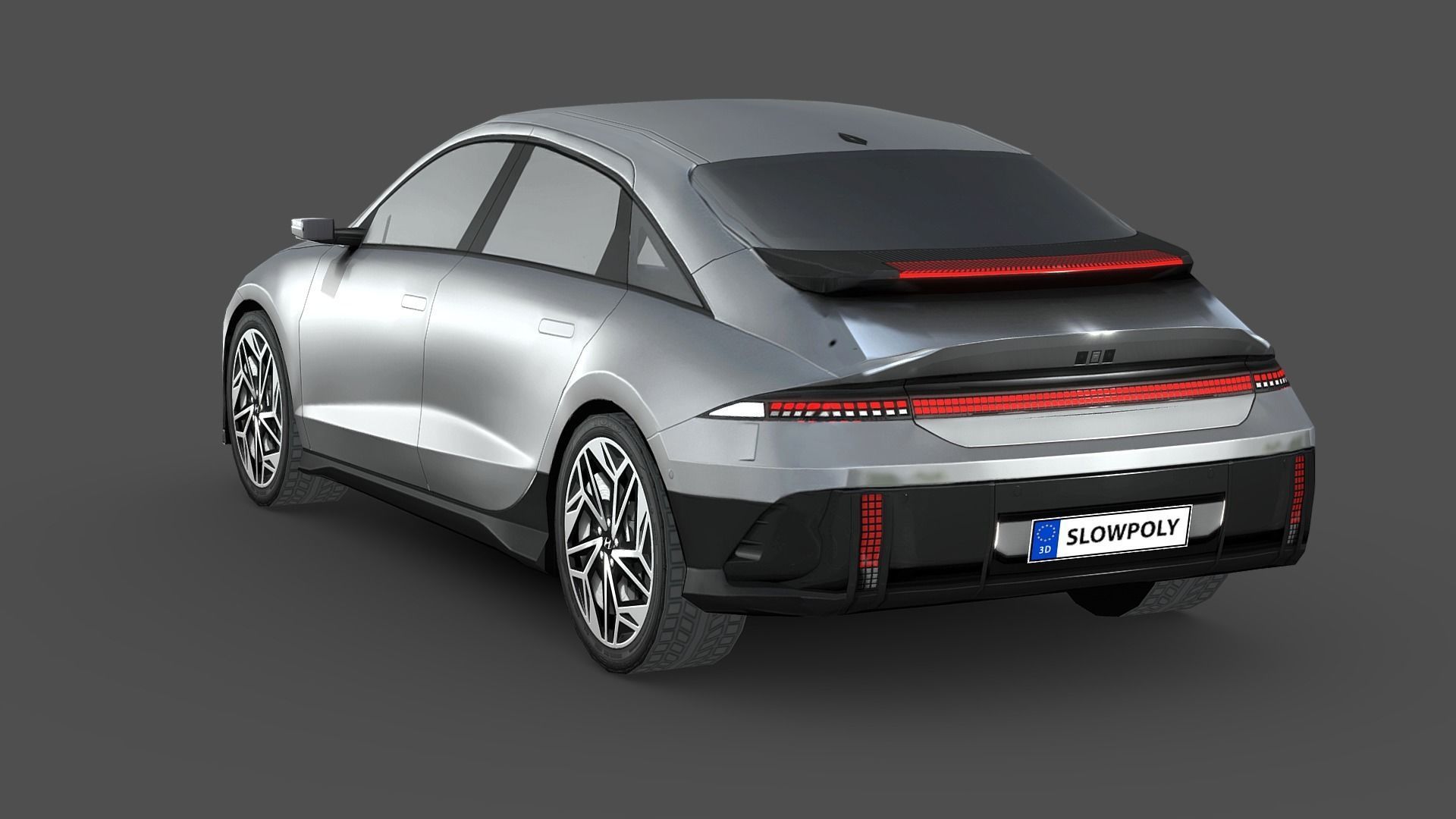 Hyundai IONIQ 6 Low-poly 3D model_1