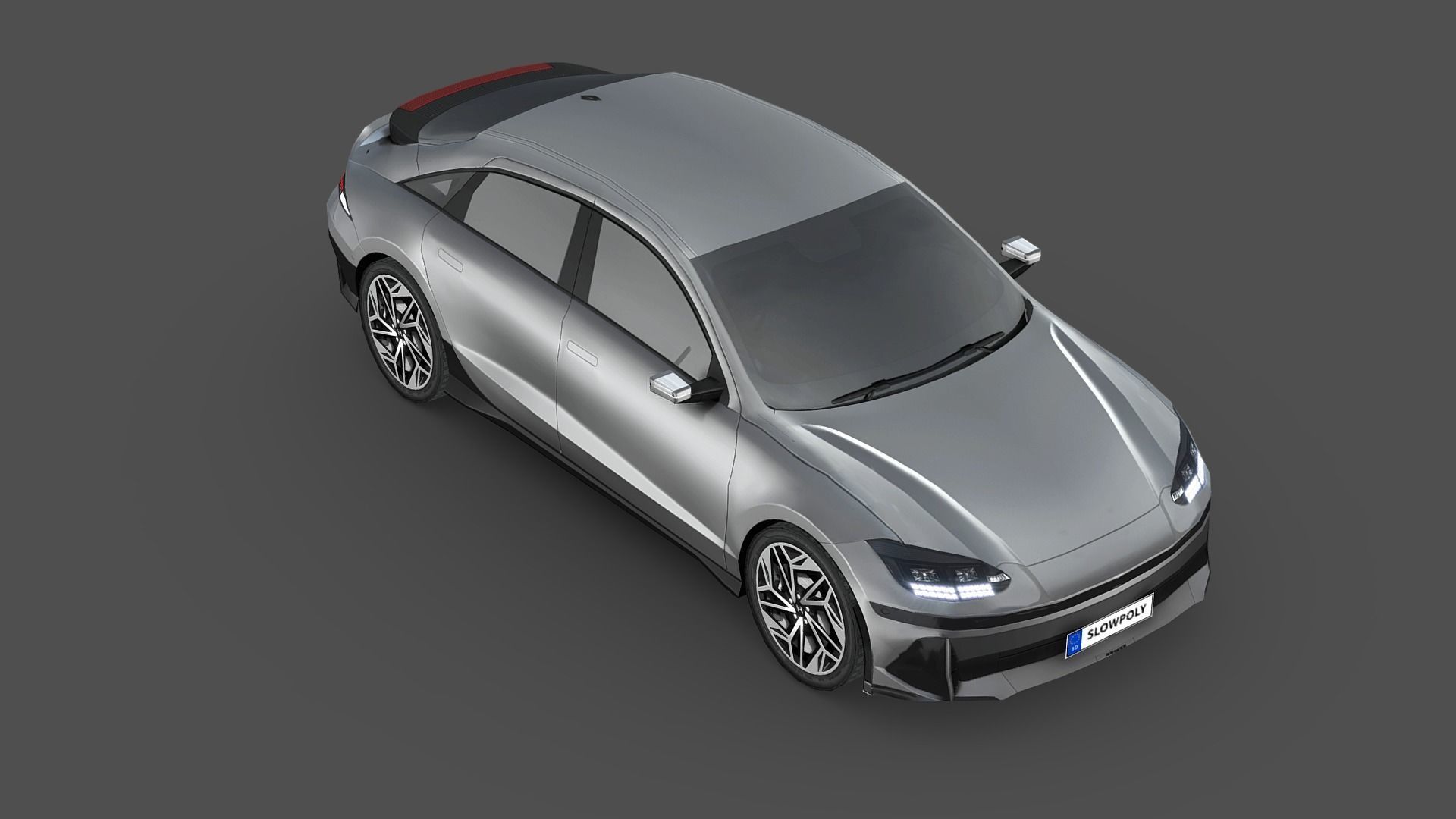 Hyundai IONIQ 6 Low-poly 3D model_3