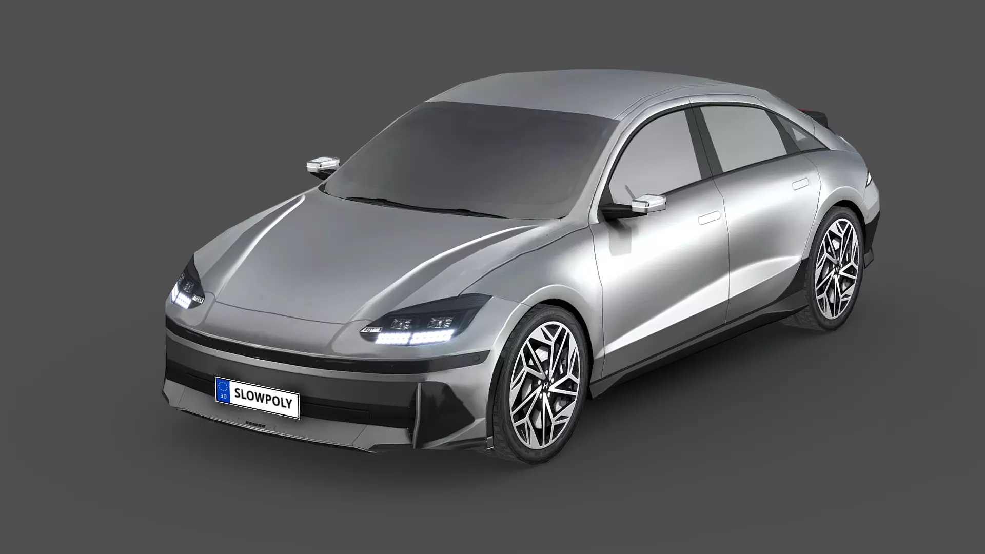 Hyundai IONIQ 6 Low-poly 3D model_0