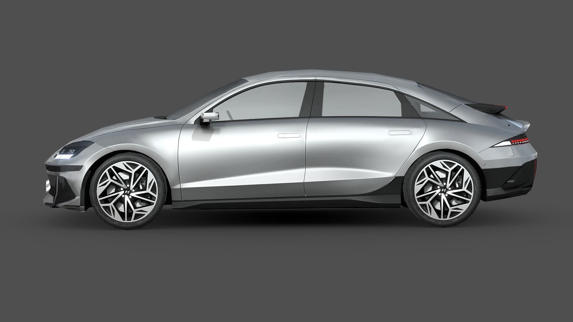 Hyundai IONIQ 6 Low-poly 3D model_2