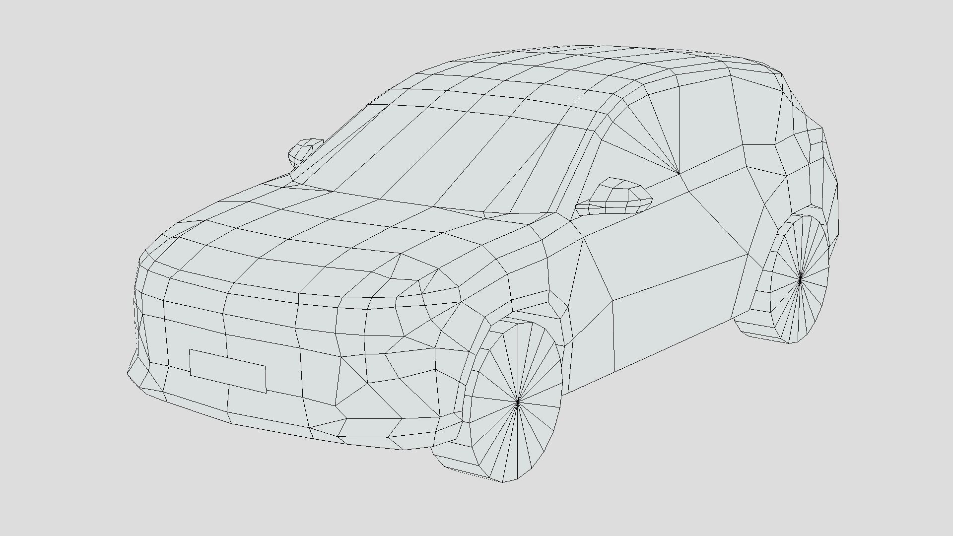 Hyundai Kona 2024 Low-poly 3D model_5