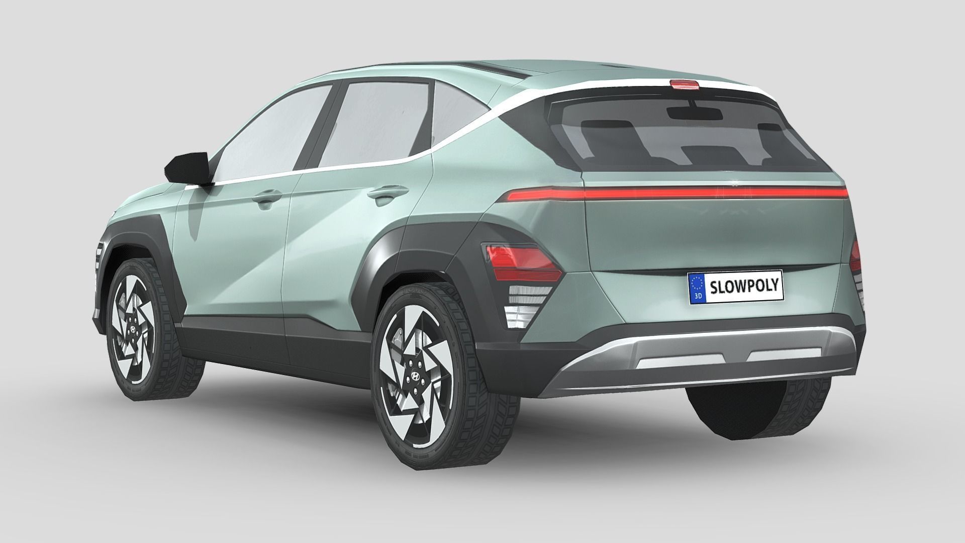 Hyundai Kona 2024 Low-poly 3D model_1