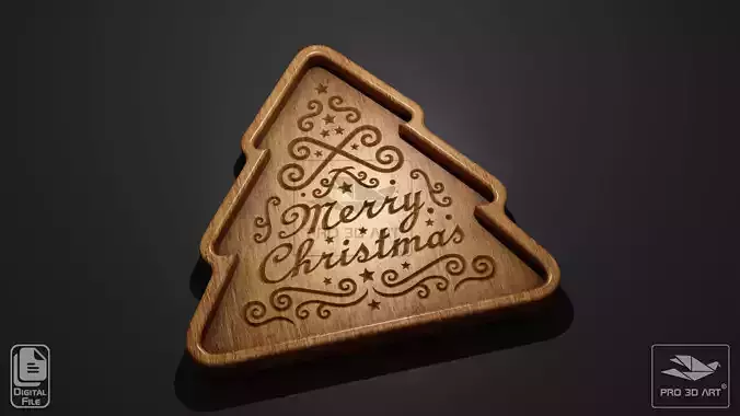 Christmas Tree Tray 2 - CNC Files for Wood