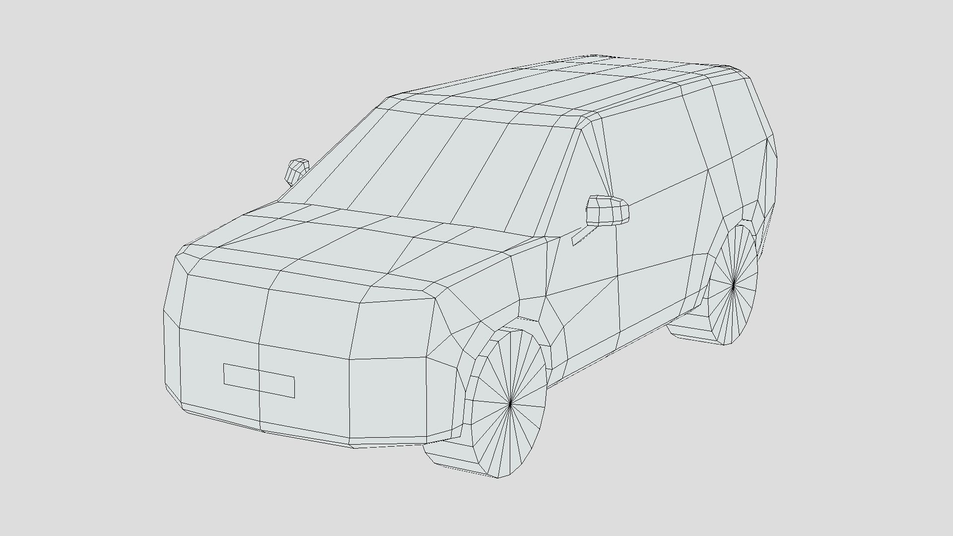 Hyundai Santa Fe 2024 Low-poly 3D model_6