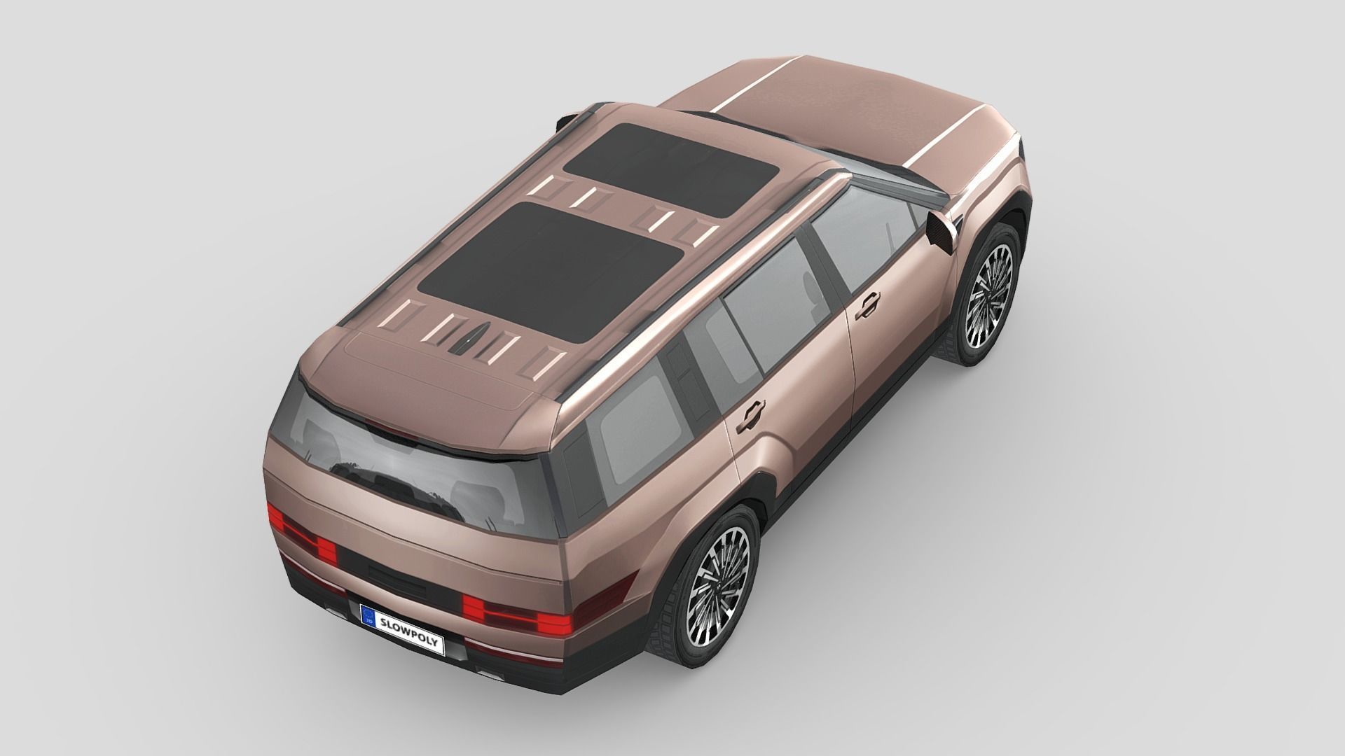 Hyundai Santa Fe 2024 Low-poly 3D model_1