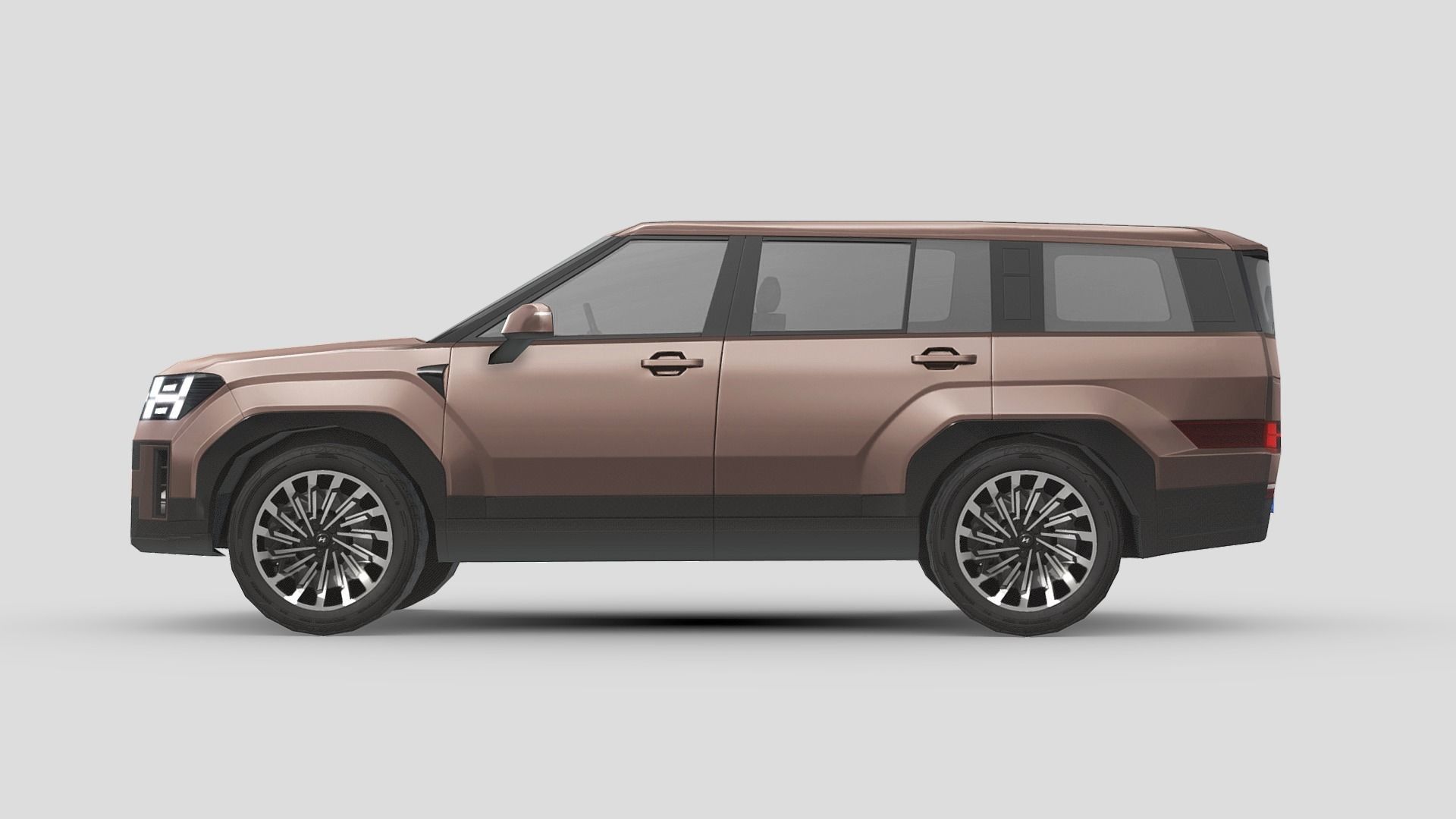 Hyundai Santa Fe 2024 Low-poly 3D model_2