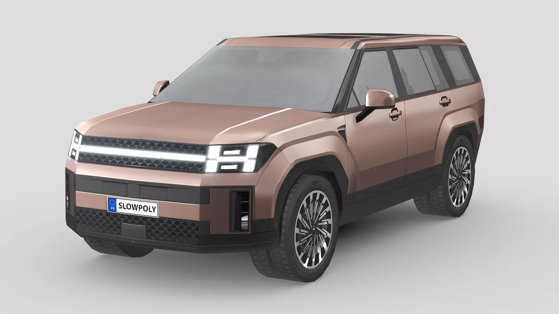 Hyundai Santa Fe 2024 Low-poly 3D model_0