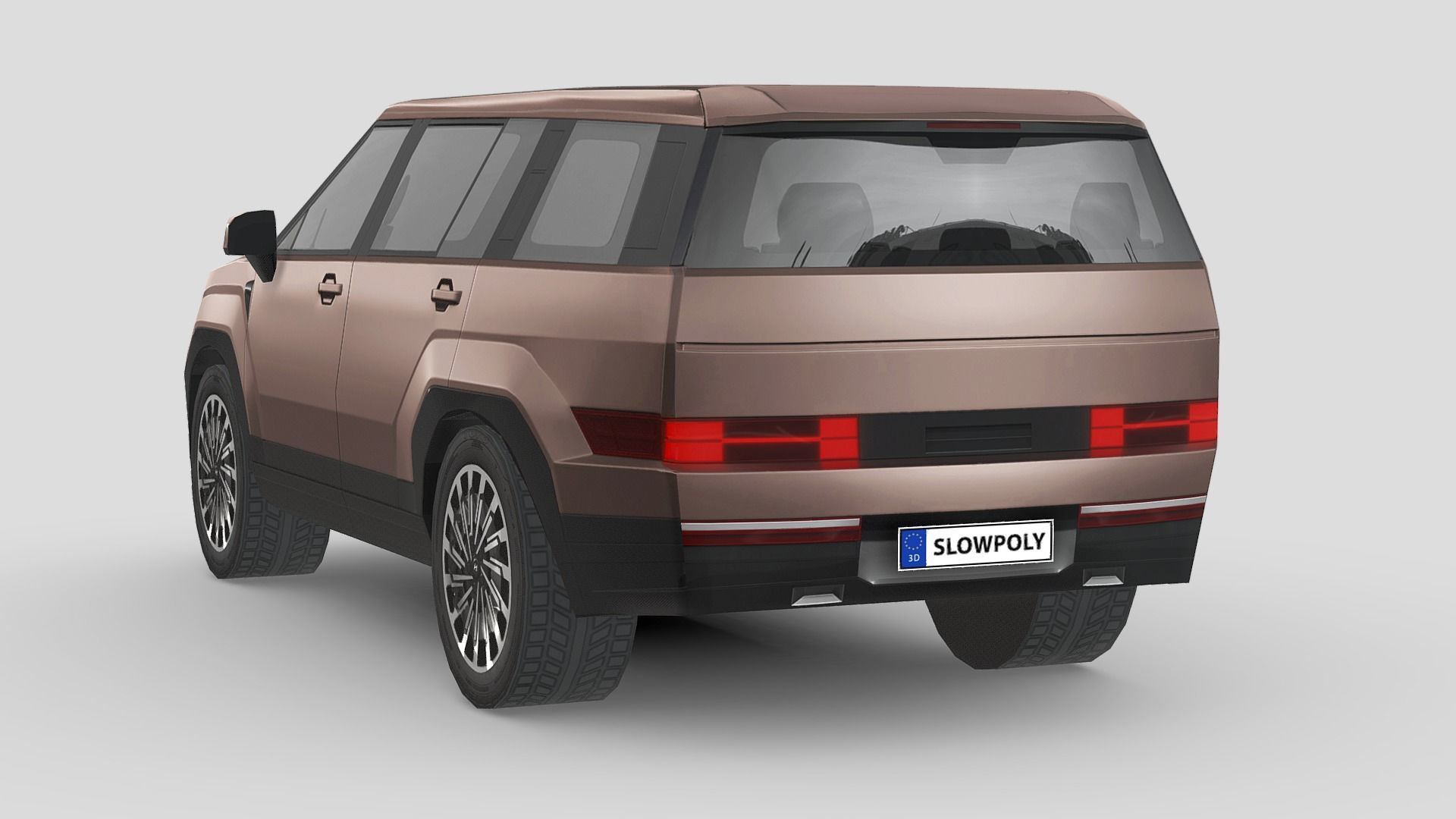 Hyundai Santa Fe 2024 Low-poly 3D model_4