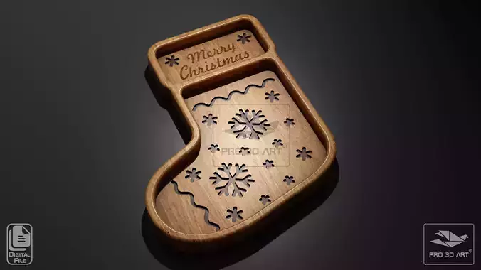 Christmas Sock Tray - CNC Files for Wood