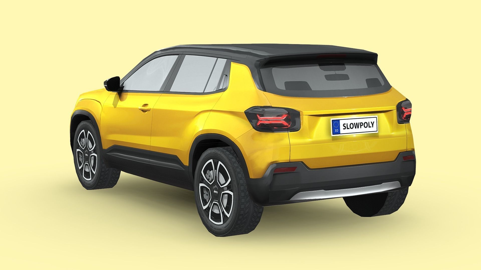 Jeep Avenger Low-poly 3D model_1