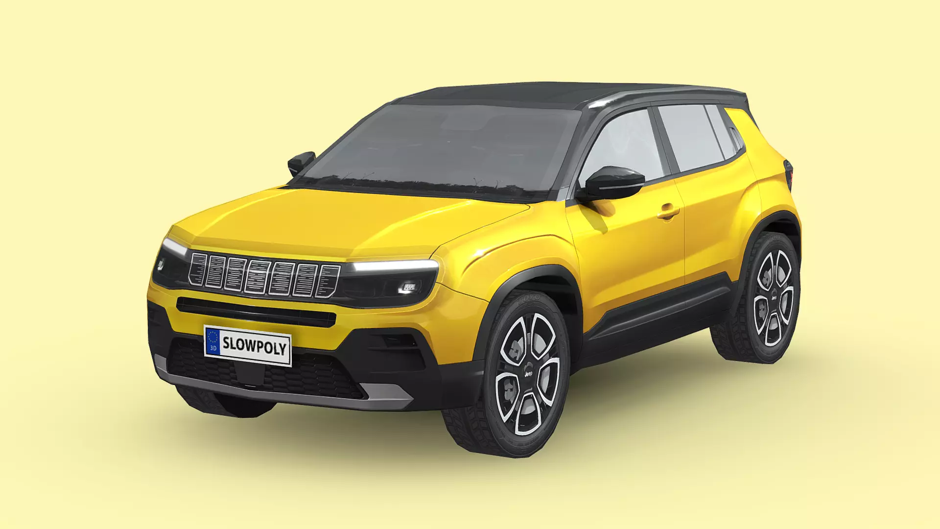 Jeep Avenger Low-poly 3D model_0