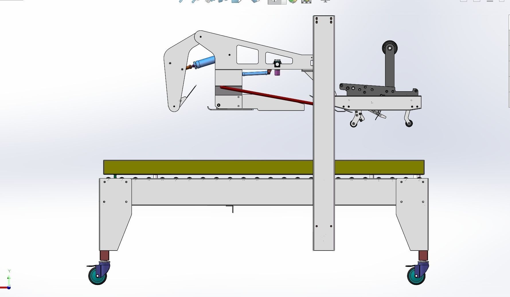 Box sealing machine 3D model_5