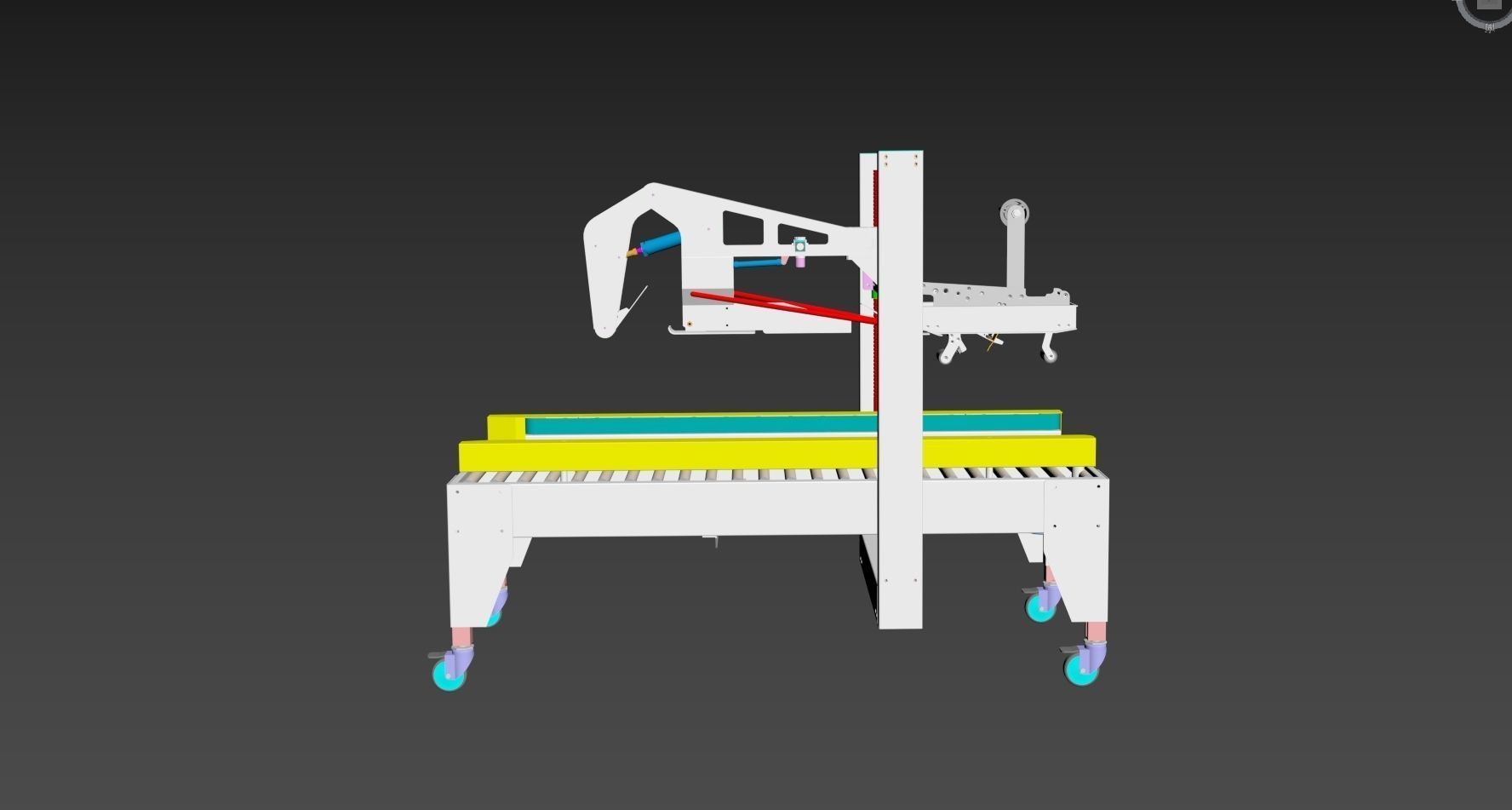 Box sealing machine 3D model_9