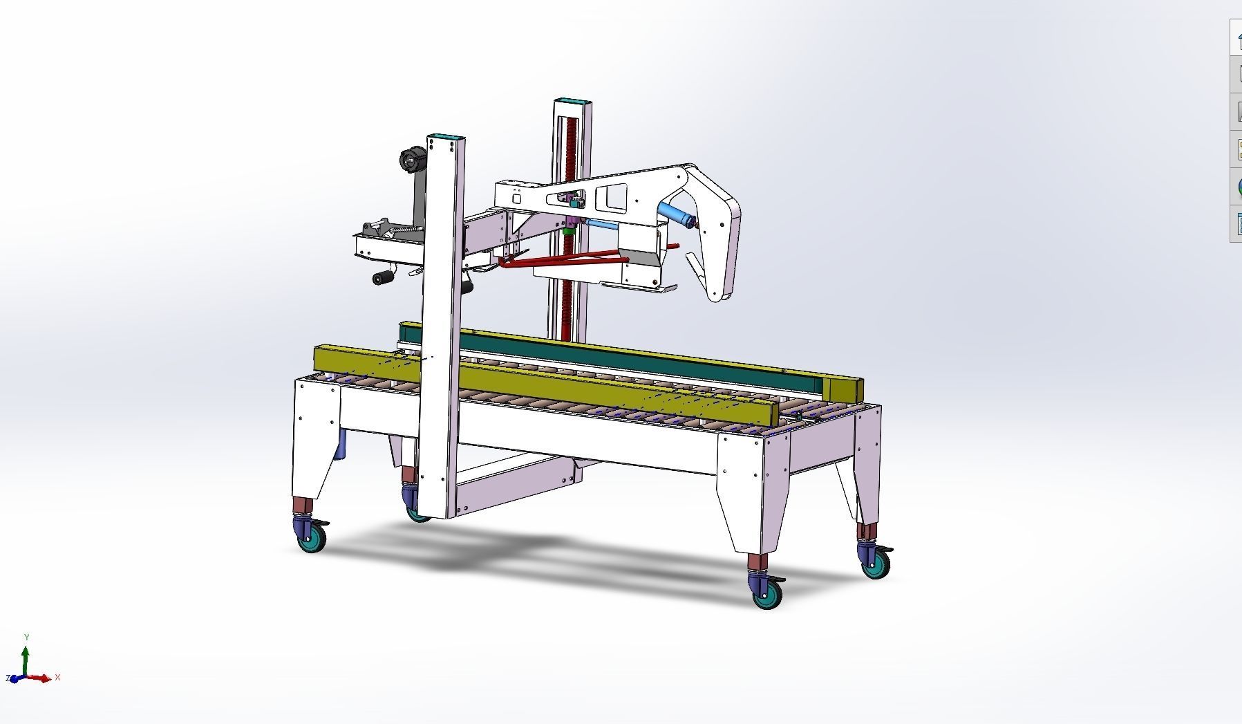 Box sealing machine 3D model_3