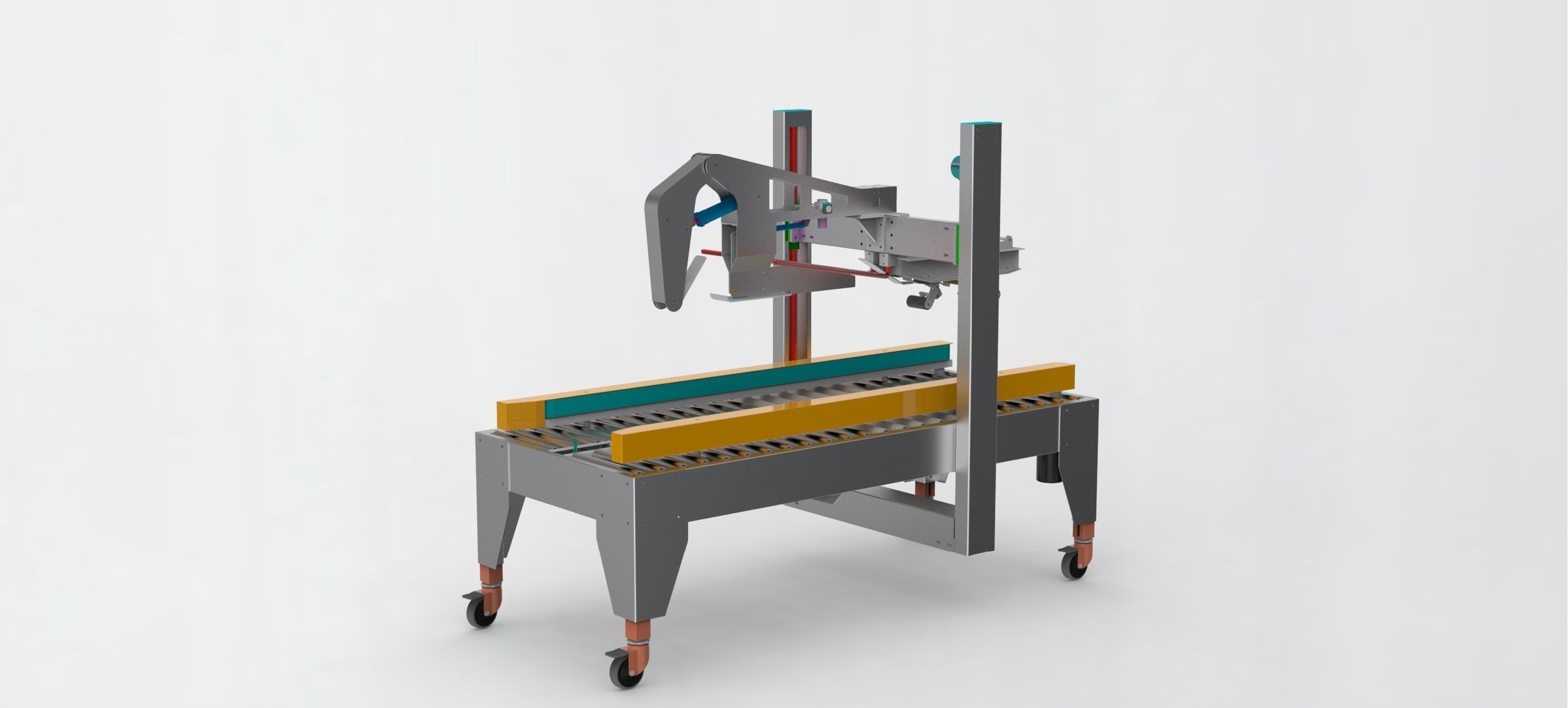Box sealing machine 3D model_2