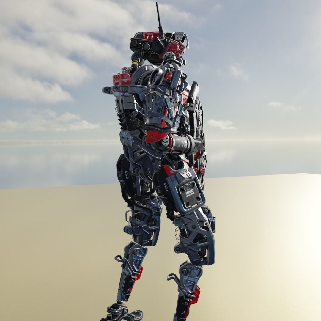 Sci-Fi Assault Soldier Low-poly 3D model_4