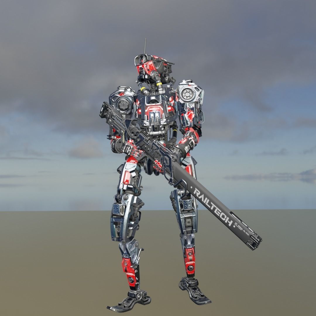 Sci-Fi Assault Soldier Low-poly 3D model_1