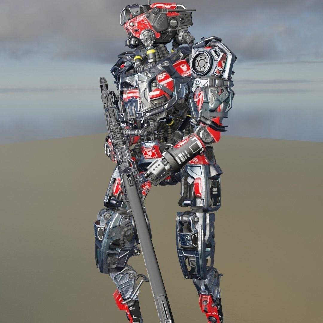 Sci-Fi Assault Soldier Low-poly 3D model_2