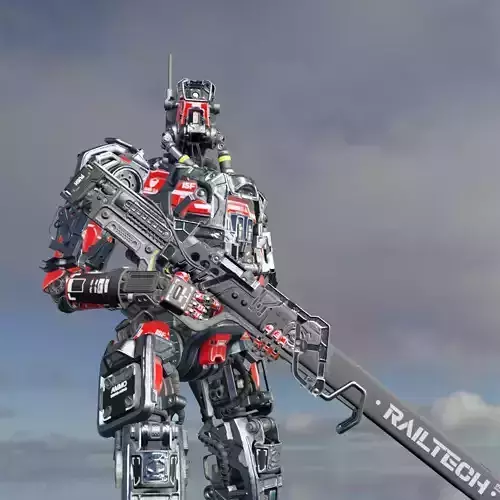 Sci-Fi Assault Soldier Low-poly 3D model