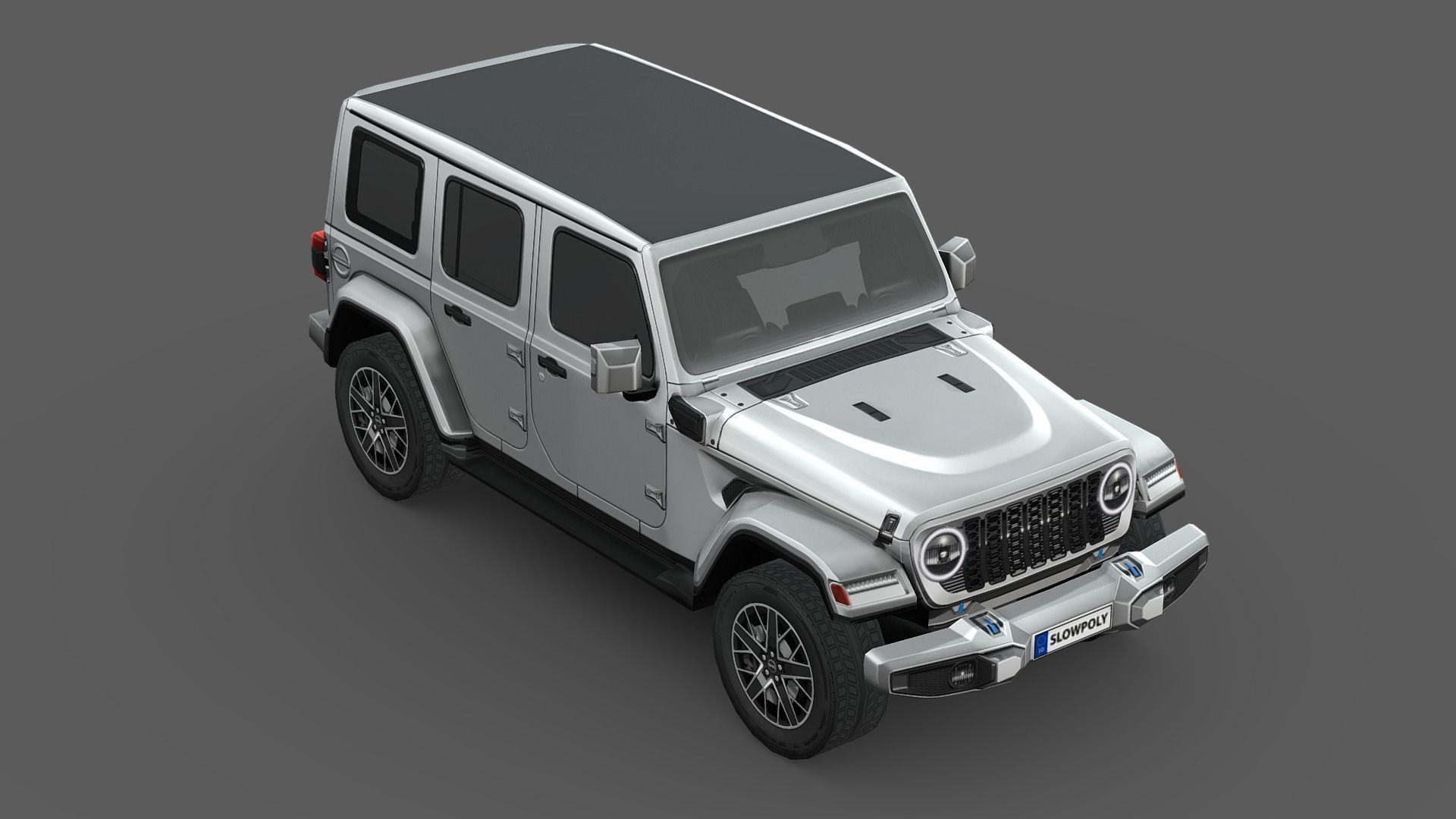 Jeep Wrangler 4xe 2024 Low-poly 3D model_3