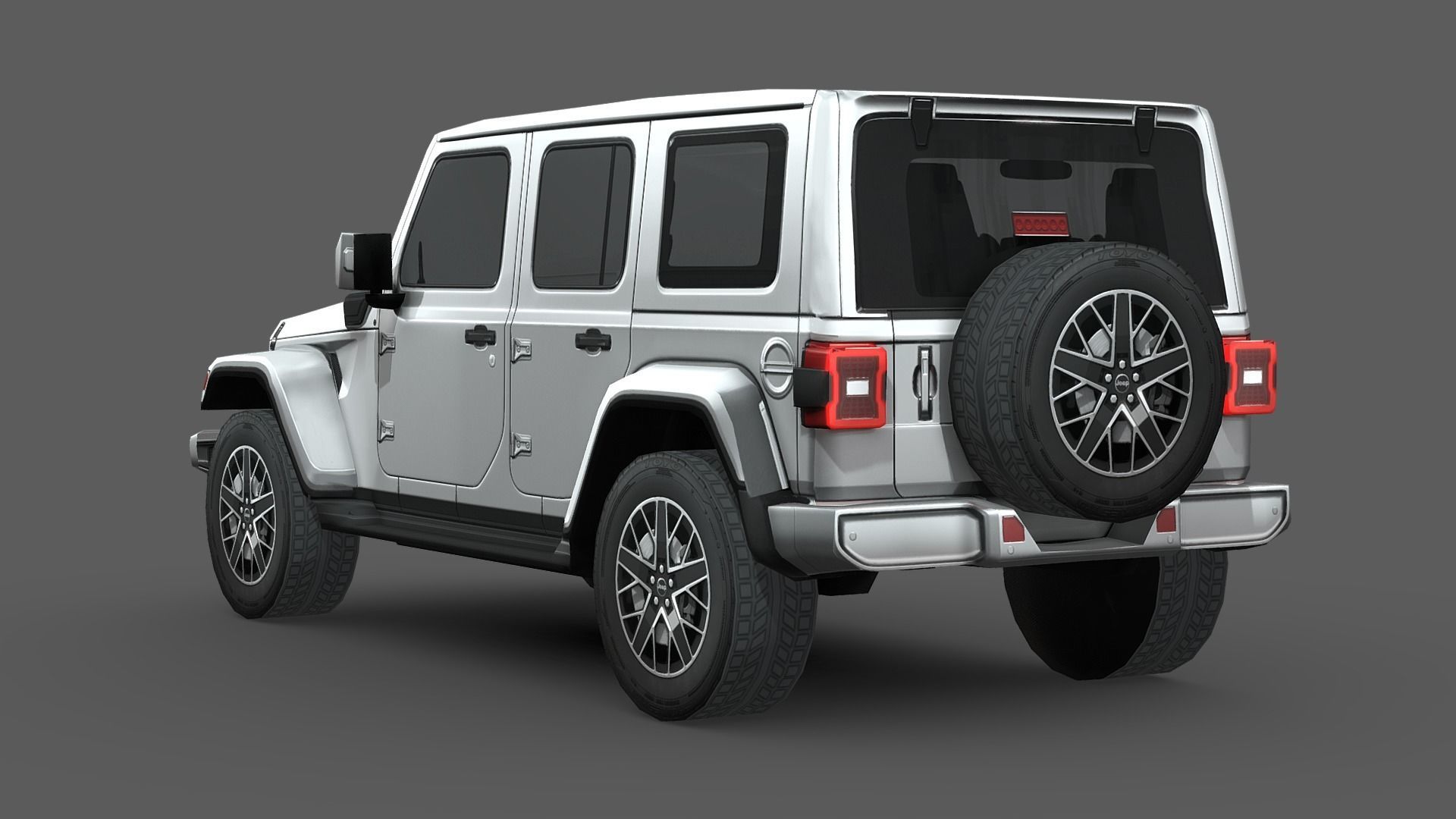Jeep Wrangler 4xe 2024 Low-poly 3D model_1