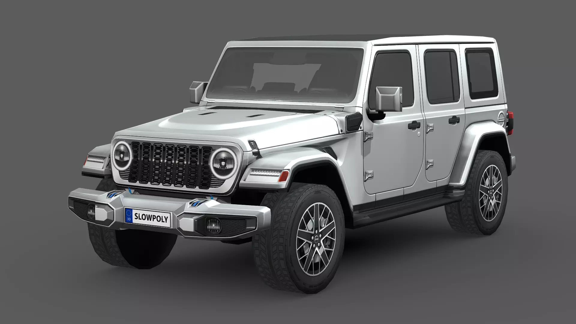 Jeep Wrangler 4xe 2024 Low-poly 3D model_0
