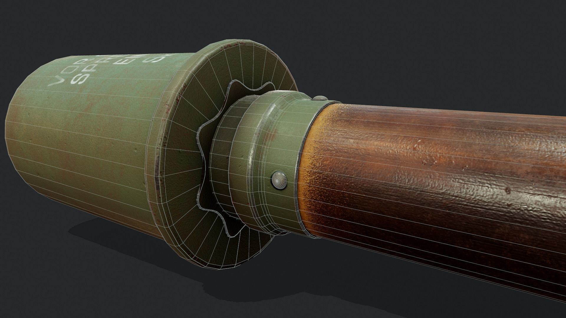 Stick Grenade - Tutorial Included Low-poly 3D model_13