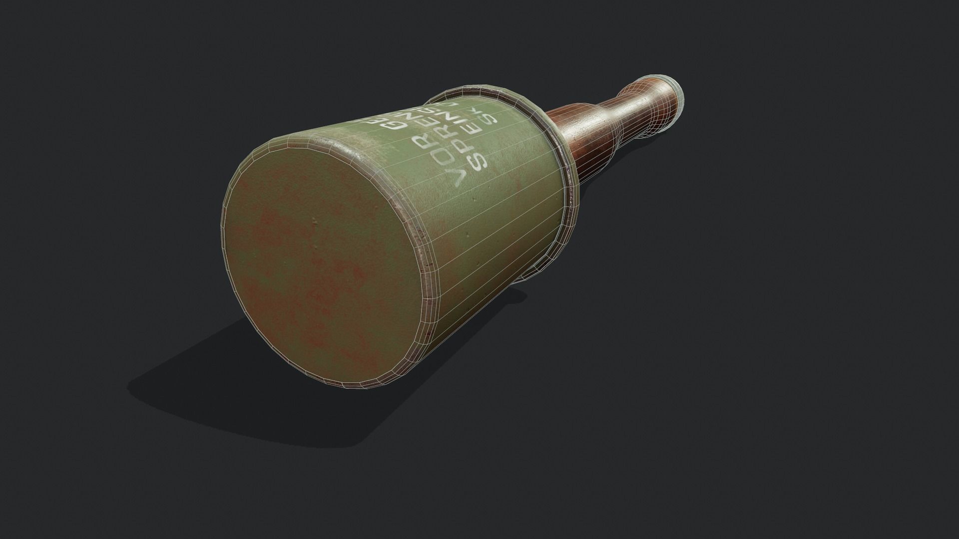 Stick Grenade - Tutorial Included Low-poly 3D model_9