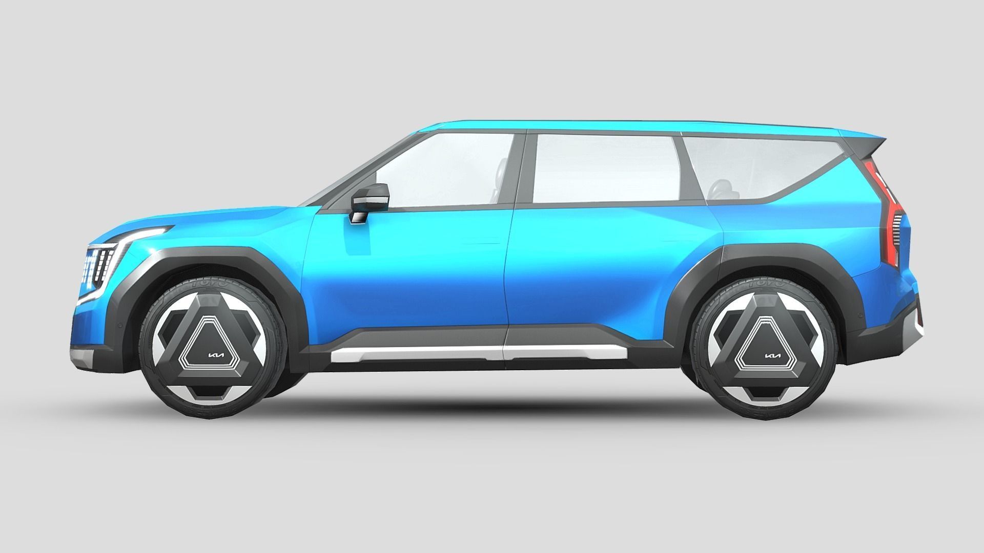 Kia EV9 GT-Line Low-poly 3D model_2
