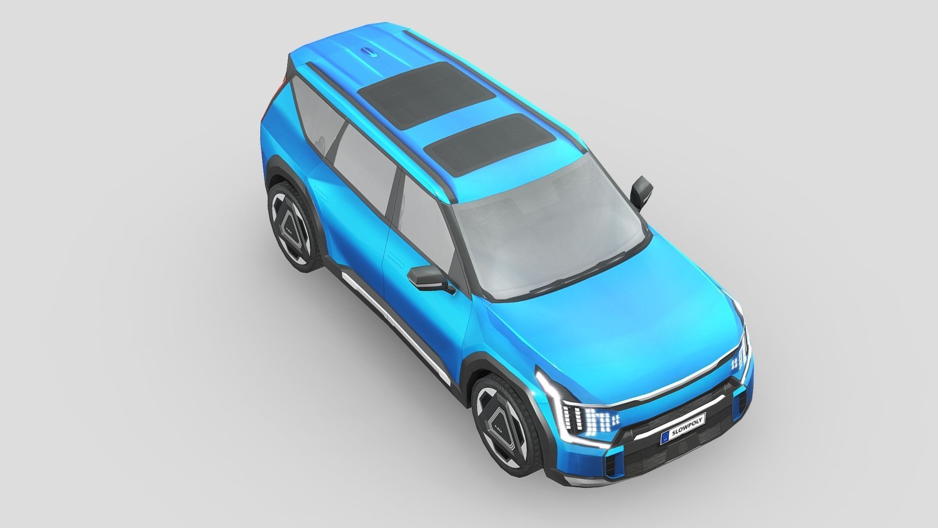 Kia EV9 GT-Line Low-poly 3D model_3