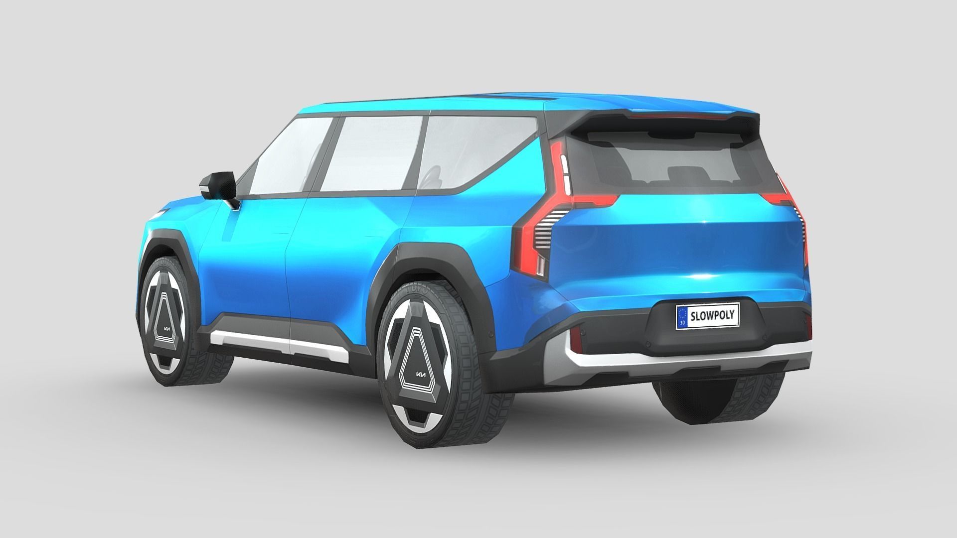 Kia EV9 GT-Line Low-poly 3D model_1