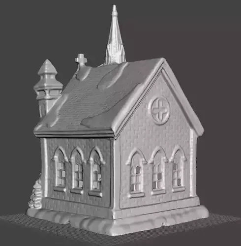 christmas village  cathedral 3D print model