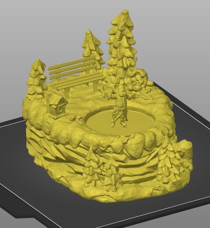 christmas skating pond 3D print model_4