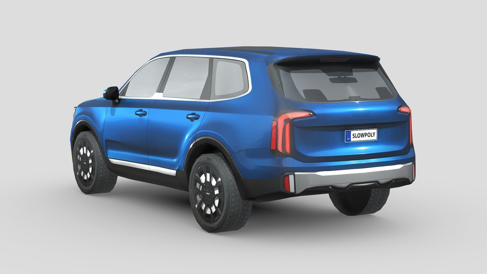 Kia Telluride 2023 Low-poly 3D model_3