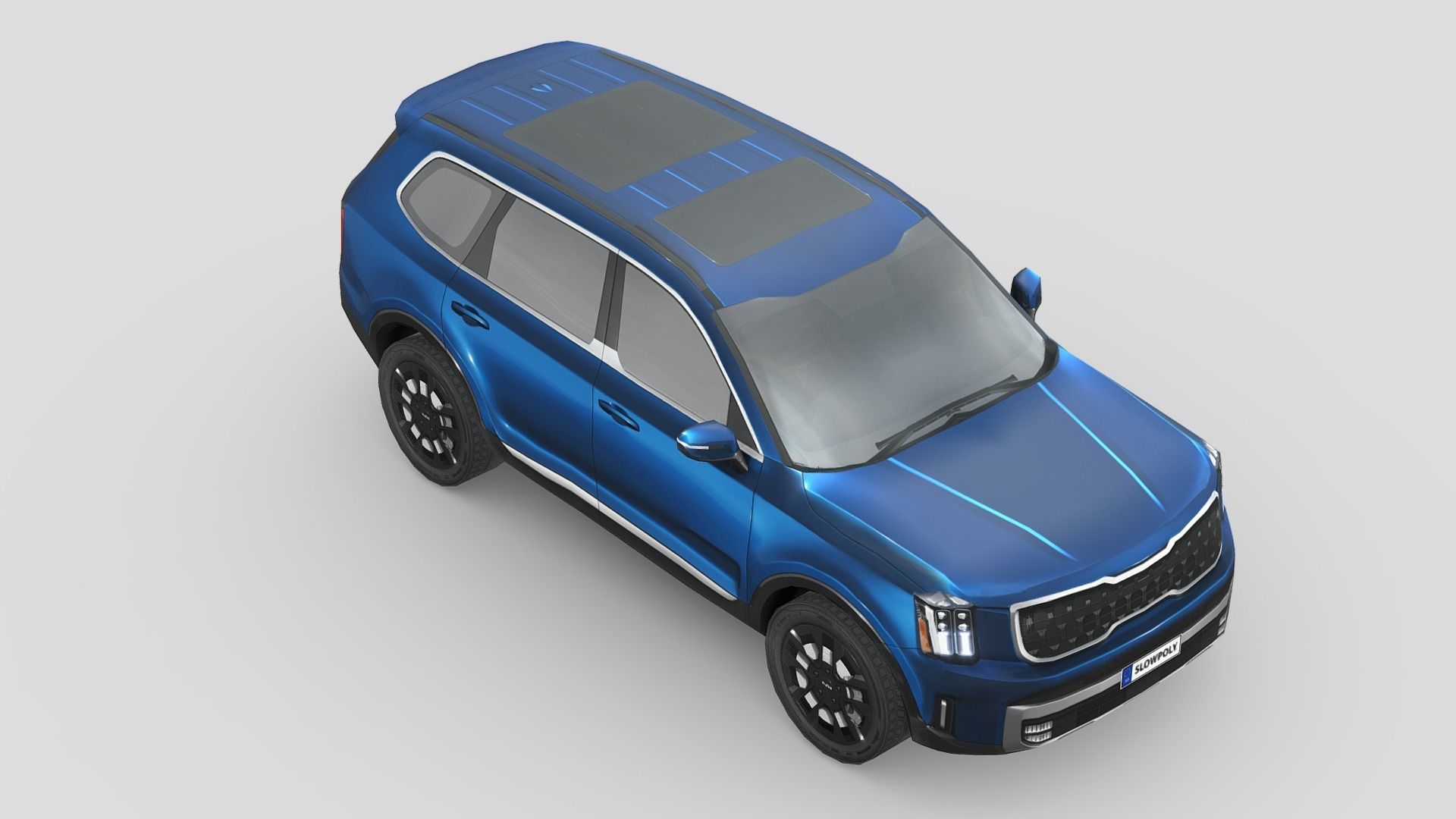 Kia Telluride 2023 Low-poly 3D model_5