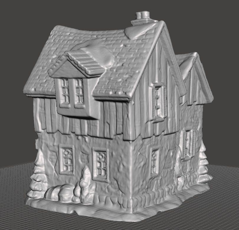 christmas village inn 3D print model_1
