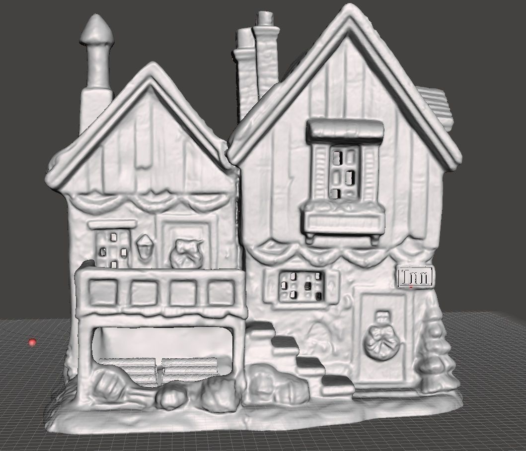 christmas village inn 3D print model_6