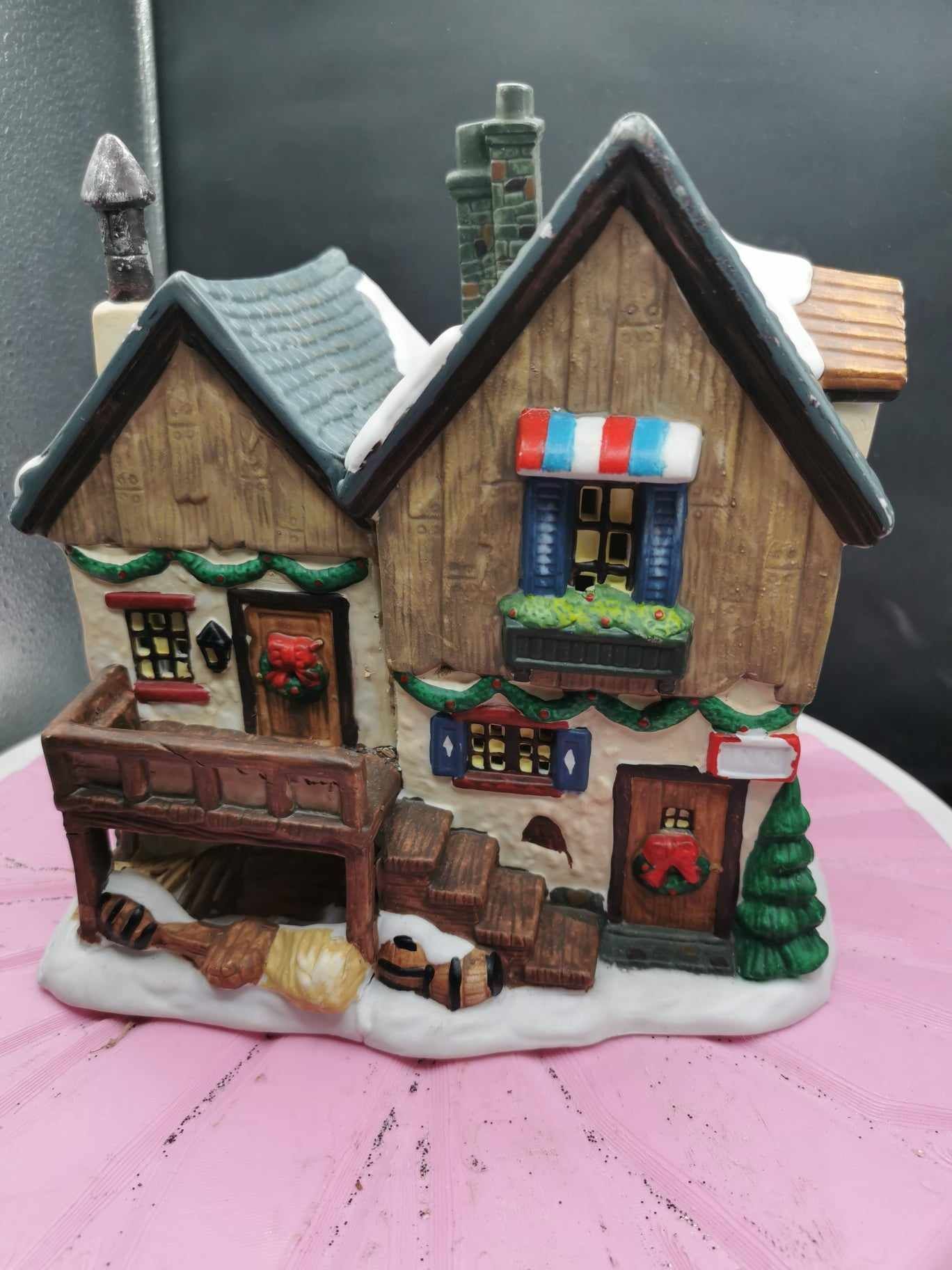 christmas village inn 3D print model_5