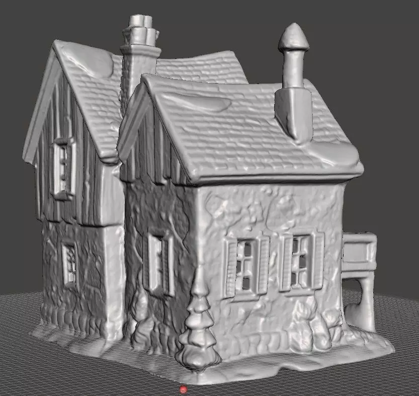 christmas village inn 3D print model_0