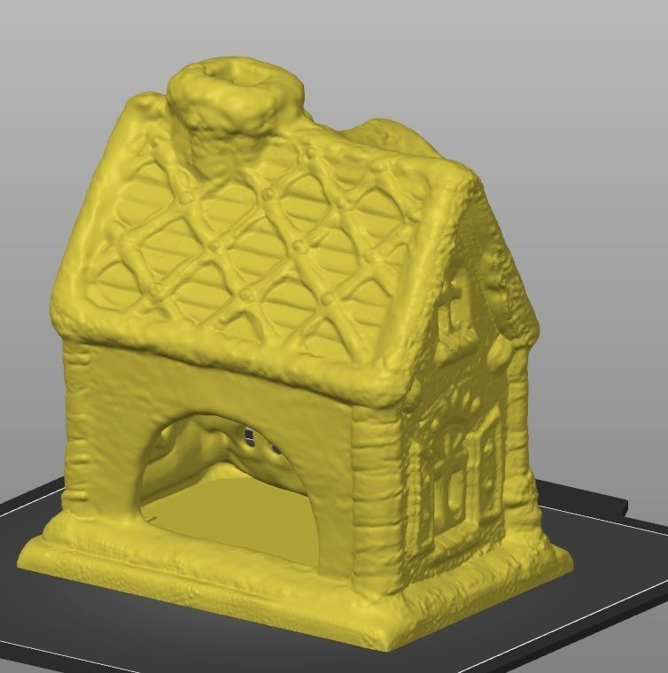 christmas village tea light house 3D print model_3