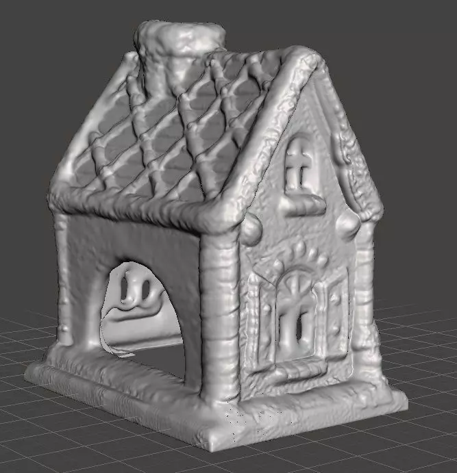 christmas village tea light house 3D print model_0