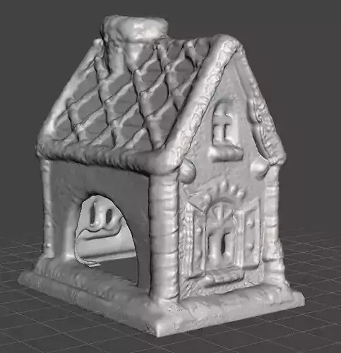 christmas village tea light house 3D print model