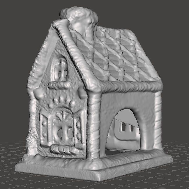 christmas village tea light house 3D print model_1