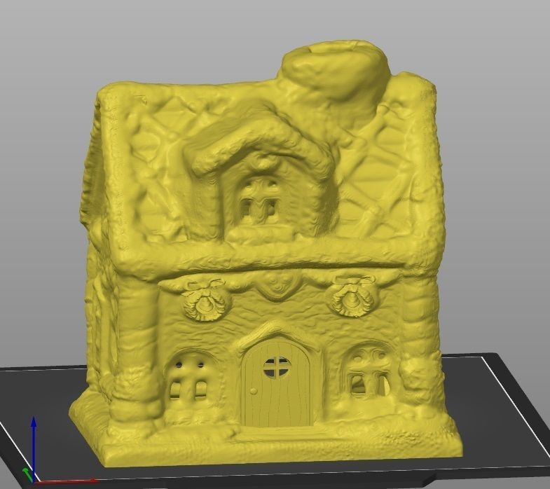 christmas village tea light house 3D print model_2