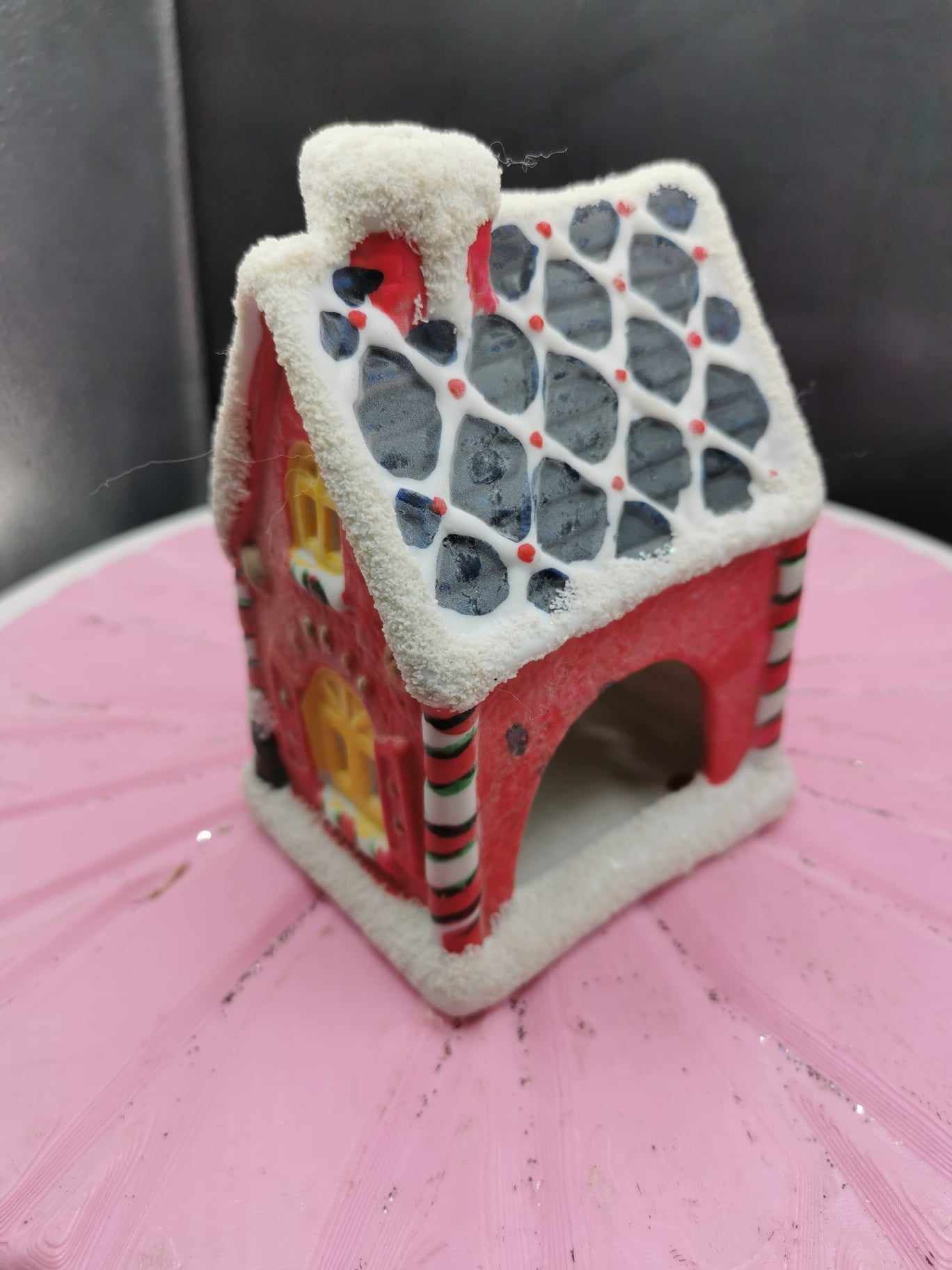 christmas village tea light house 3D print model_4