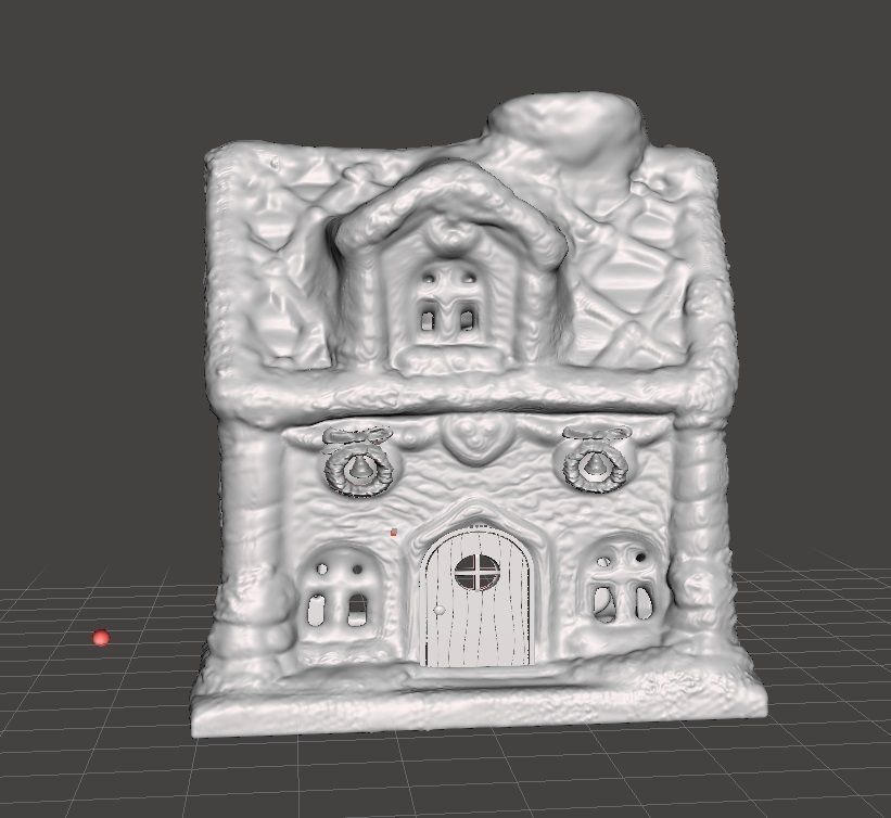 christmas village tea light house 3D print model_6