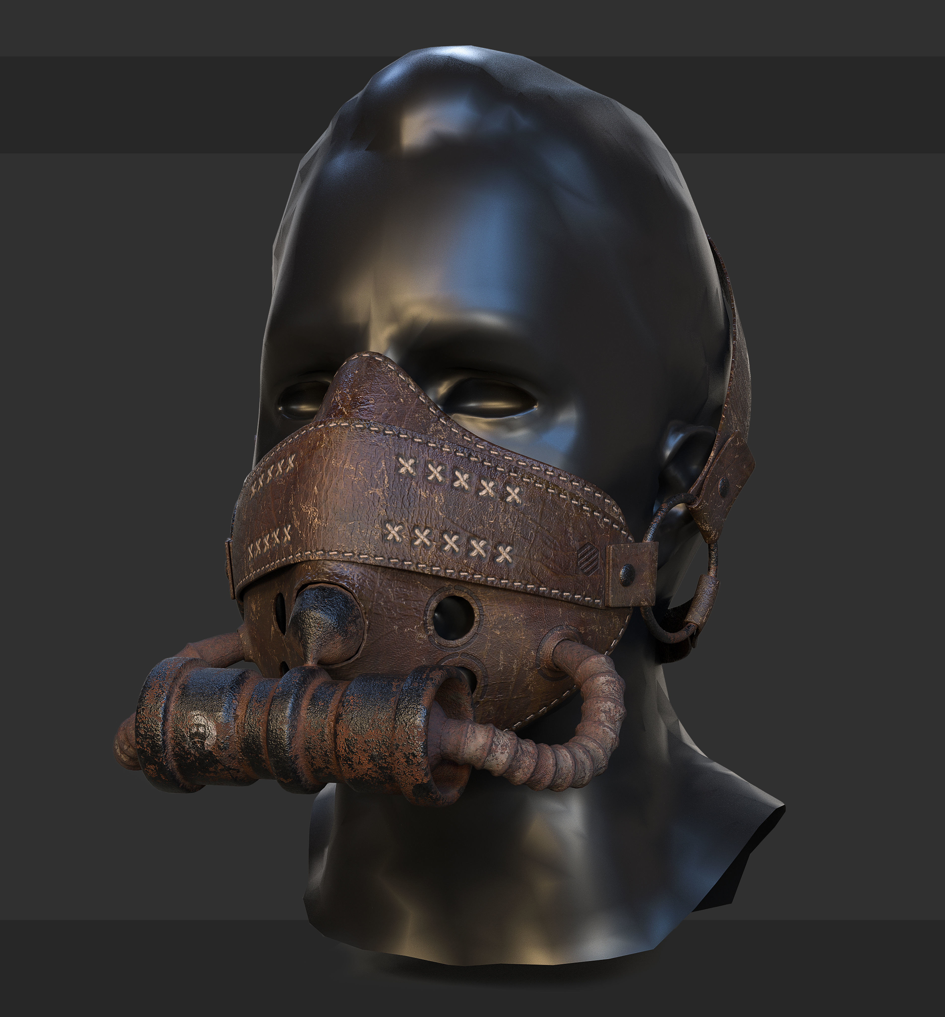 20 Mask Base Mesh - Vol 10 Low-poly 3D model_2