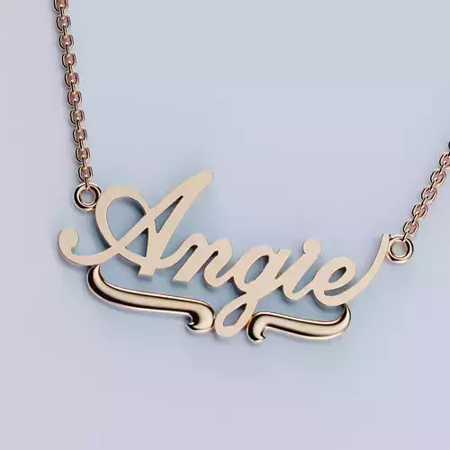 Name Pendant Necklace Angie 3D print model