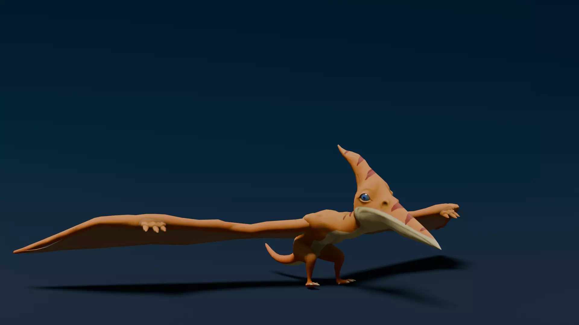 Pterodactyl Stylized Low-poly 3D model_0